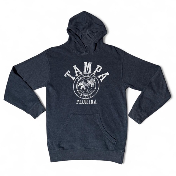 Point Sports Tops - Tampa Florida Navy Blue Sweatshirt Hoodie